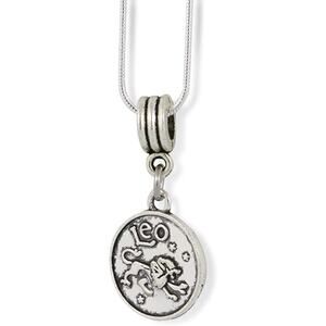 Leo Zodiac Astrology Horoscope Charm Snake Chain Necklace